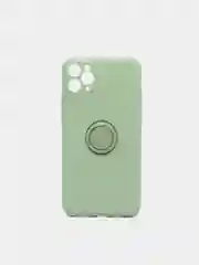 Лесной зеленый чехол силиконовый с кольцом на iPhone 11 Pro Max mobios