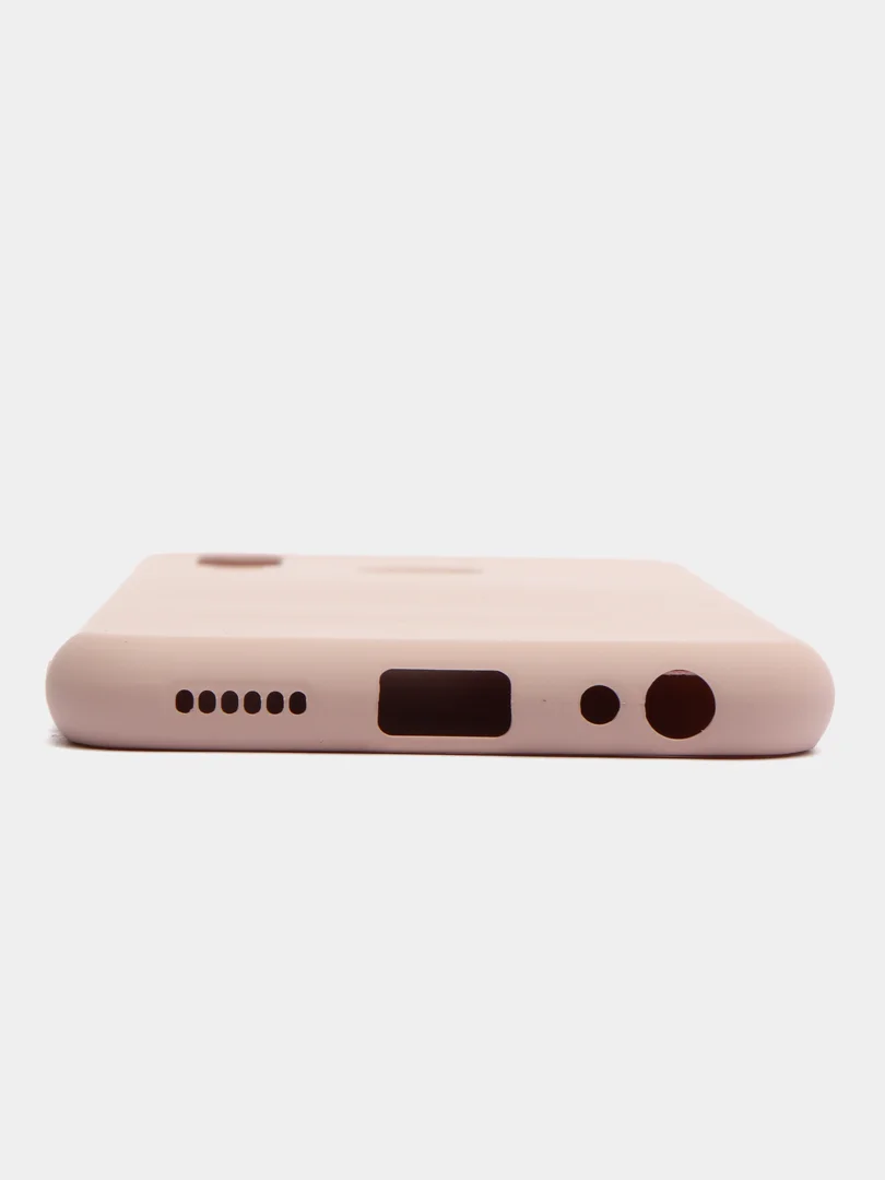 Розовый чехол с защитой камеры и бархатом внутри Vivo Y12