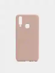 Розовый чехол с защитой камеры и бархатом внутри Vivo Y12