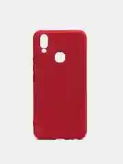 Бордовый чехол с защитой камеры и бархатом внутри VIVO Y11