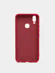 Бордовый чехол с защитой камеры и бархатом внутри VIVO Y11