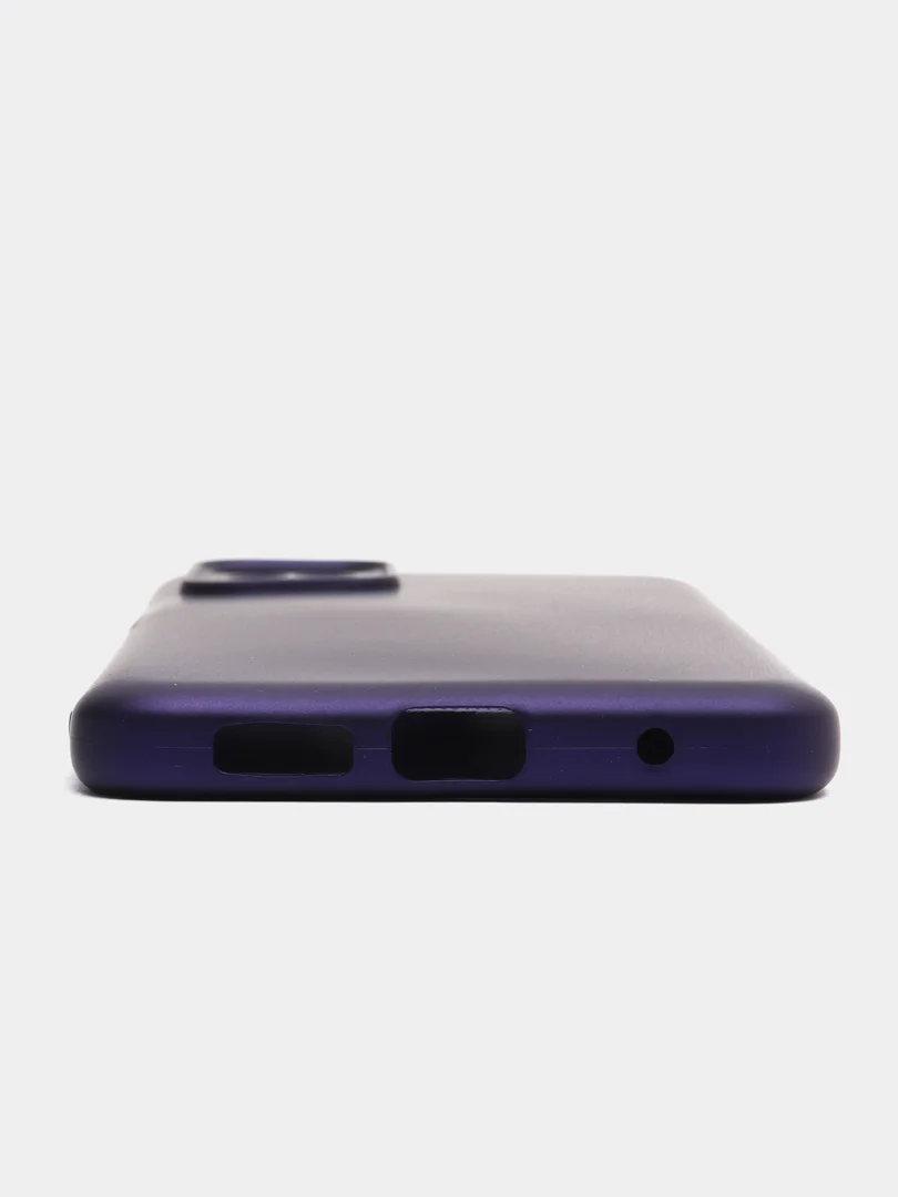 Фиолетовый чехол с защитой камеры и бархатом внутри Redmi Note 11 2022 6,43 / Note 11S 2022