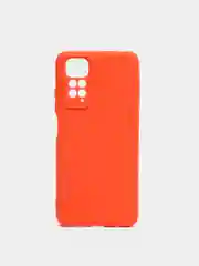 Оранжевый чехол с защитой камеры и бархатом внутри Redmi Note 11 2022 6,43 / Note 11S 2022