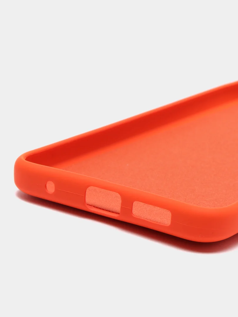 Оранжевый чехол с защитой камеры и бархатом внутри Redmi Note 11 2022 6,43 / Note 11S 2022