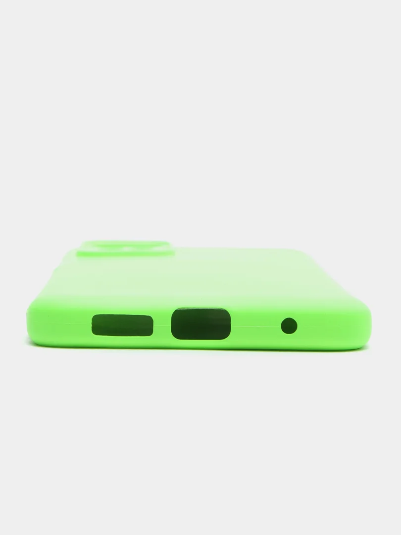 Лайм чехол с защитой камеры и бархатом внутри Redmi Note 11 2022 6,43 / Note 11S 2022