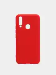 Красный чехол с защитой камеры и бархатом внутри Vivo Y12