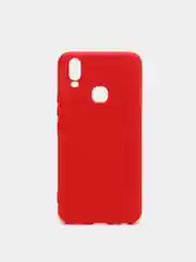 Красный чехол с защитой камеры и бархатом внутри VIVO Y11