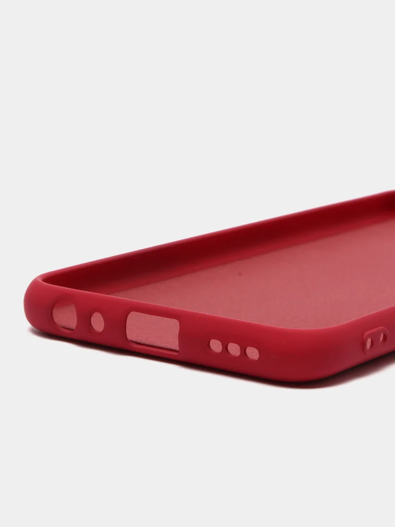 Бордовый чехол с защитой камеры и бархатом внутри Vivo Y31 / VIVO Y53S