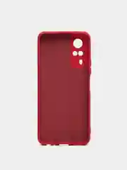 Бордовый чехол с защитой камеры и бархатом внутри Vivo Y31 / VIVO Y53S