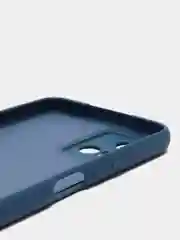 Синий меланж чехол с защитой камеры и бархатом внутри Vivo Y21