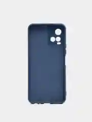 Синий меланж чехол с защитой камеры и бархатом внутри Vivo Y21