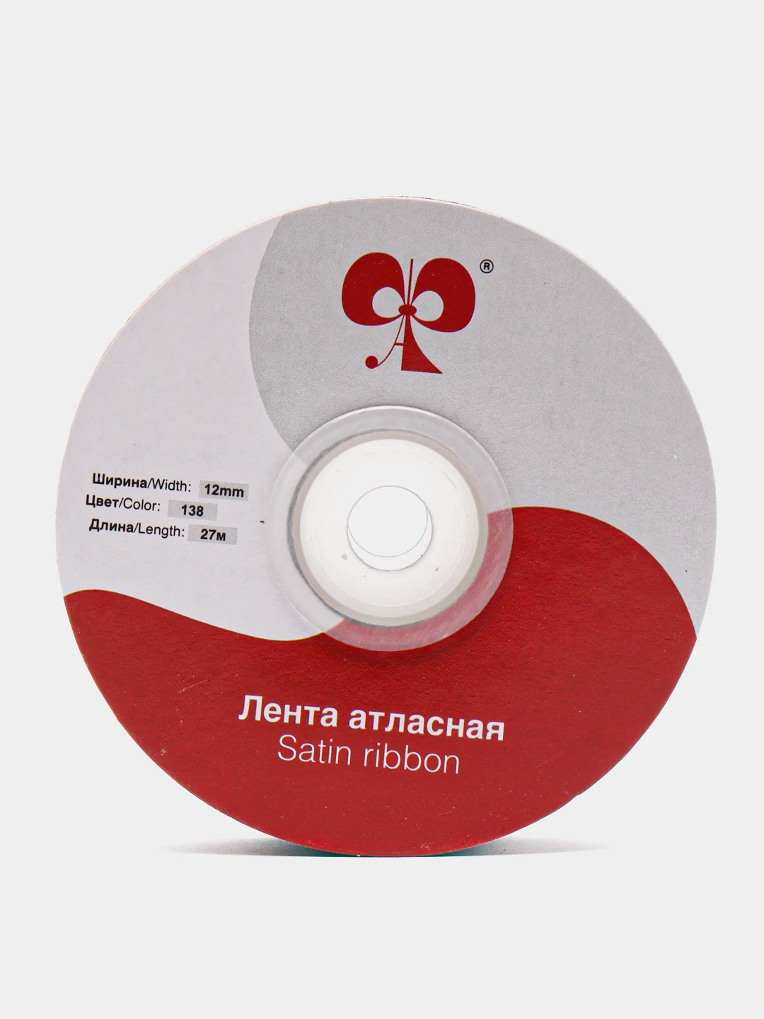 Тёмно-серый лента атласная, 12 мм