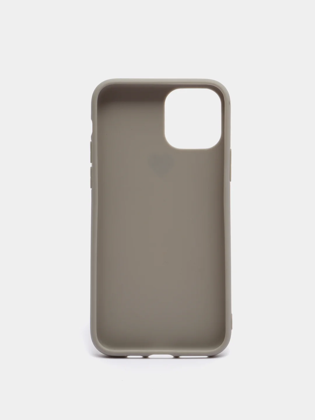 Серый матовый чехол с сердцем на Apple iphone 11, 11Pro, 11ProMax, XS, XSMax, XR, X, 7/8Plus,7/8