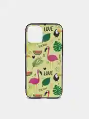 Желтый чехол с цветным принтом картинки iPhone 5S/SE/6/6S/7/8/Plus/X/XS/XR/11/12/Mini/Pro/Max