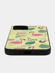 Желтый чехол с цветным принтом картинки iPhone 5S/SE/6/6S/7/8/Plus/X/XS/XR/11/12/Mini/Pro/Max