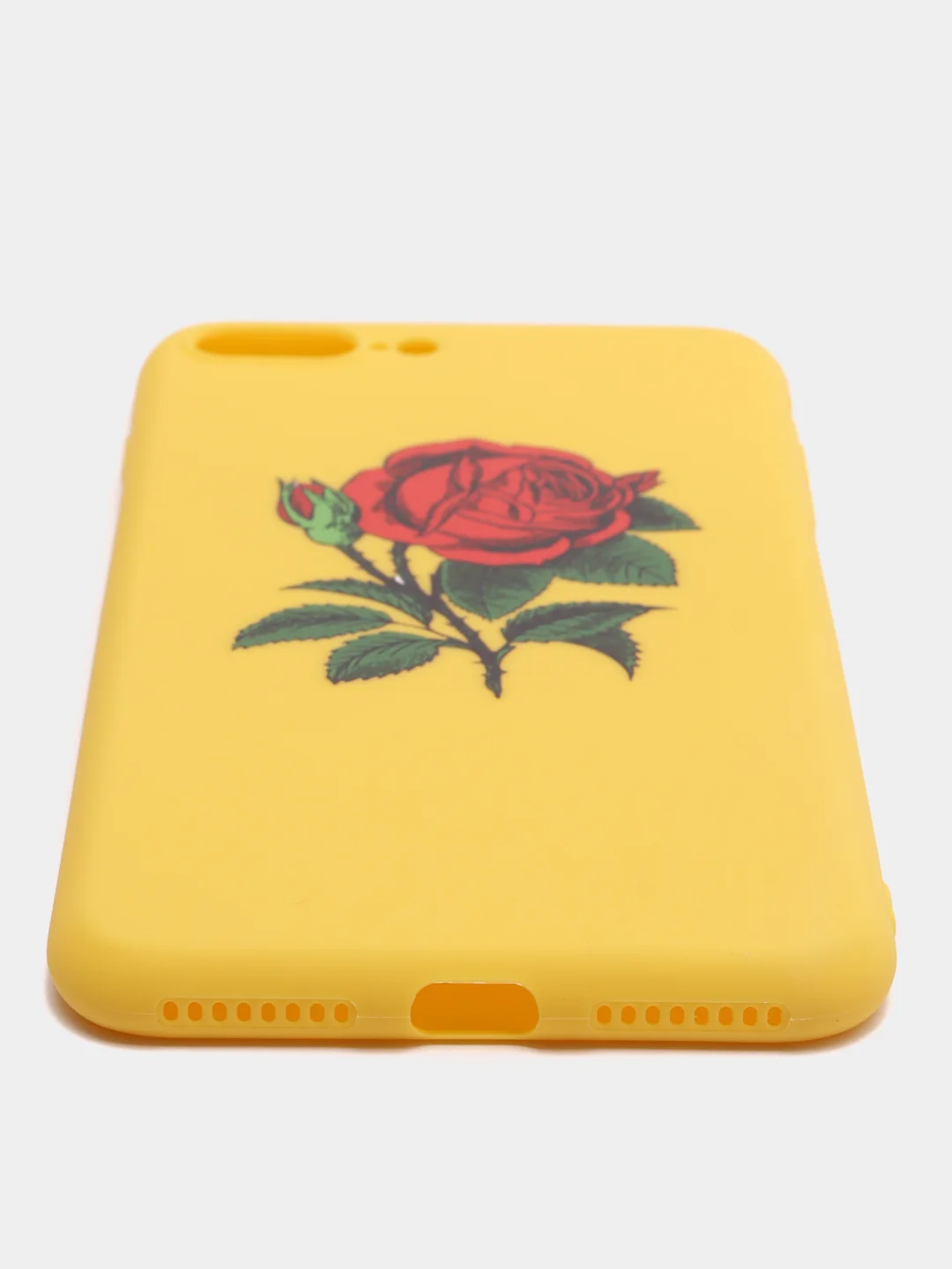 Желтый чехол с розой, чехол для iPhone 6+, 6s+, 7+, 8+, X, XS, XS max