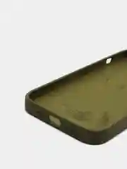 Зелёный хаки чехол Silicone Case для iPhone 13 / 14, Pro, Pro Max с закрытым низом