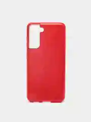 Красный чехол Samsung Galaxy S21, Самсунг Галакси С21 блестящий