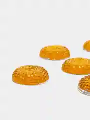 Бирюзовый кабошон круглый, акрил, 10 штук в упаковке