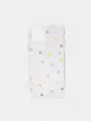 Белый прозрачный чехол с дизайном сердечек и цветовiPhone11,11Pro,11ProMax,XS,XSMax,XR,X,7/8Plus