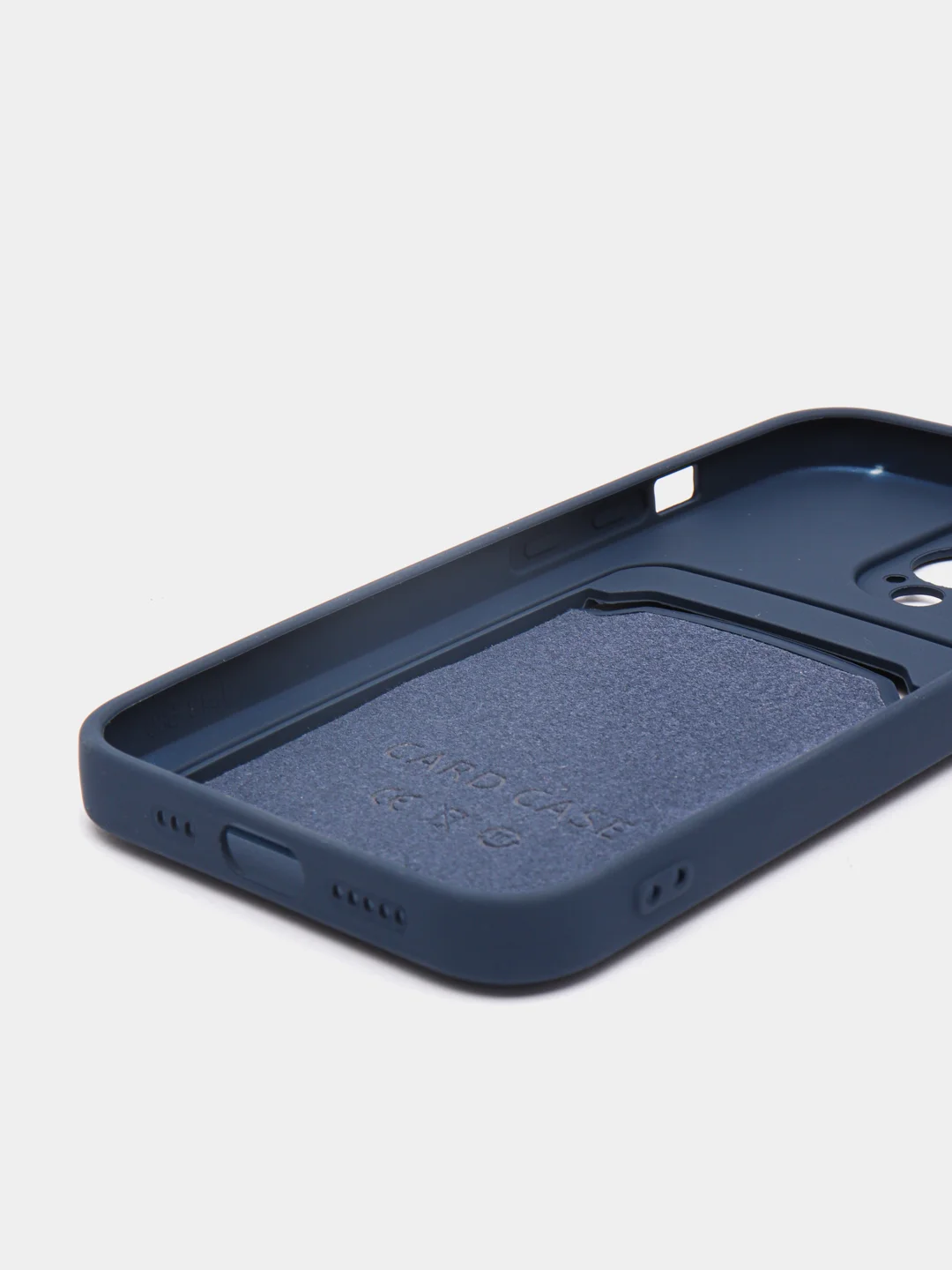 Синий чехол с карманом для карты и мягкой вставкой для iPhone 13, 13 Pro, 13 Pro Max