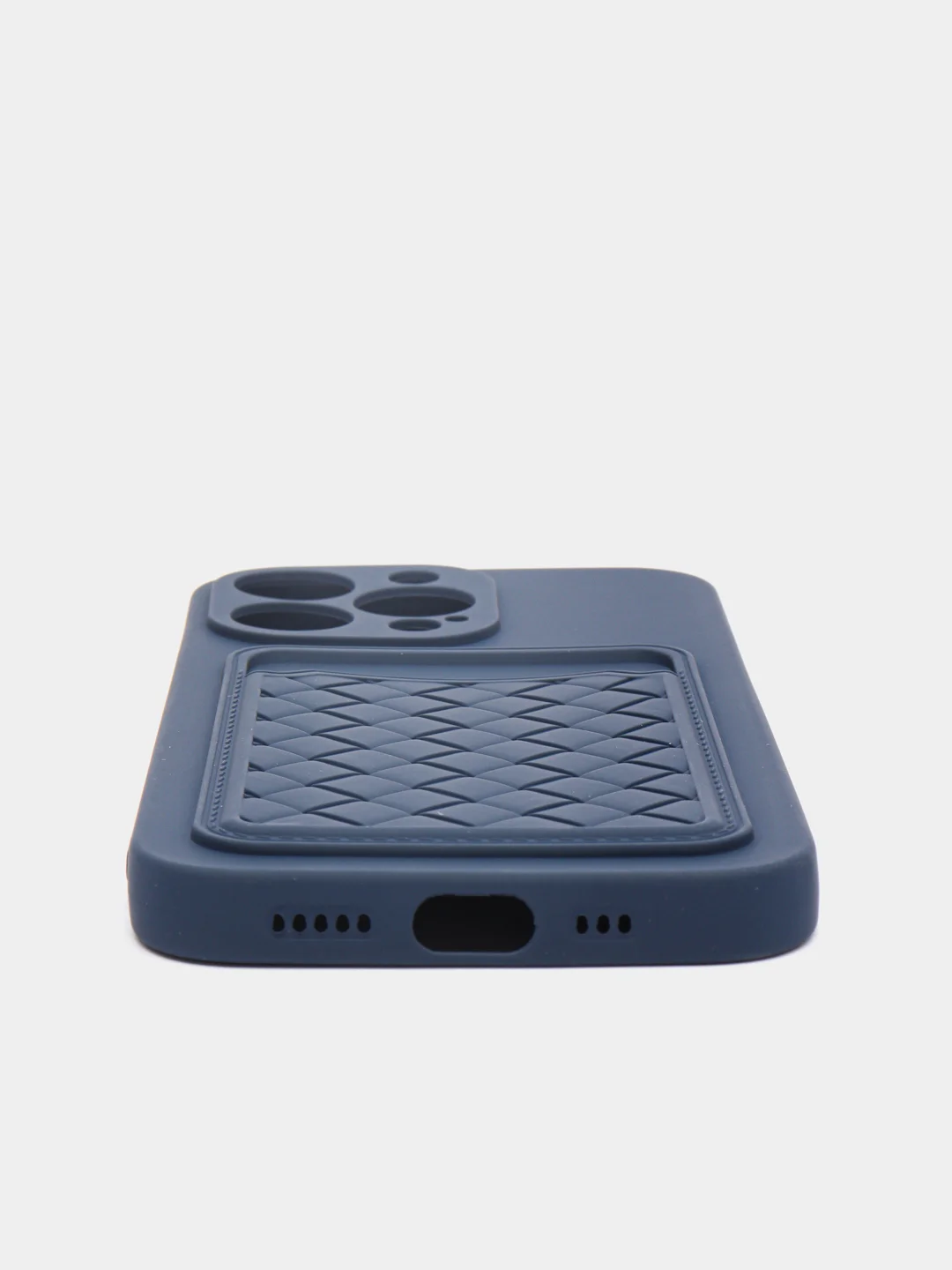 Синий чехол с карманом для карты и мягкой вставкой для iPhone 13, 13 Pro, 13 Pro Max