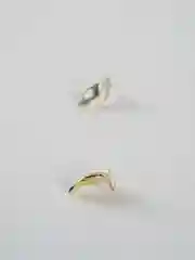 Серьги-гвоздики, листья, кольца, золотые