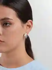 Серьги-гвоздики, листья, кольца, золотые