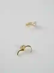 Золотой серьги гвоздики / Серьги из циркона / Серьги кольца / Серьги золотые