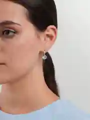 Белый серьги гвоздики / Серьги из циркона / Серьги кольца / Серьги золотые