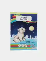 Картон белый А4, 8 листов, мелованный, целлюлозный