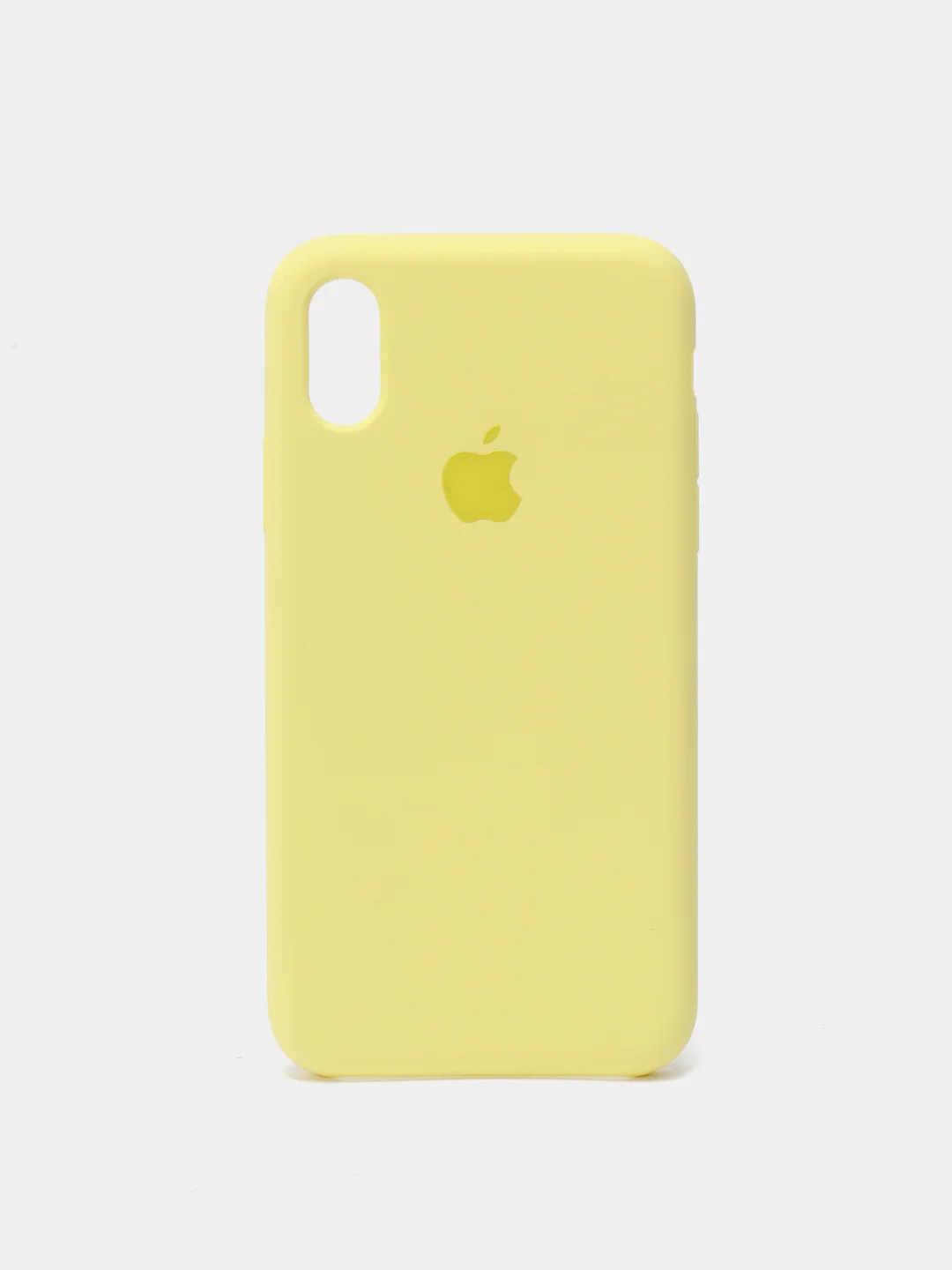 Желтый чехол Silicone Case для iPhone X/XS