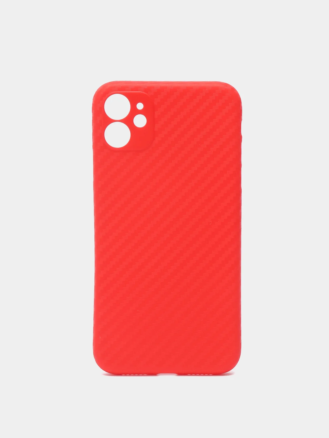 Красный чехол для iPhone 11 Carbon