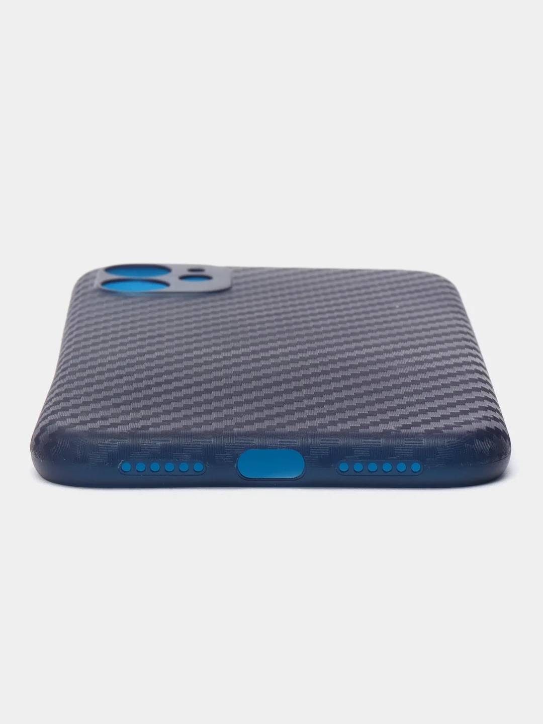 Синий чехол для iPhone 11 Carbon