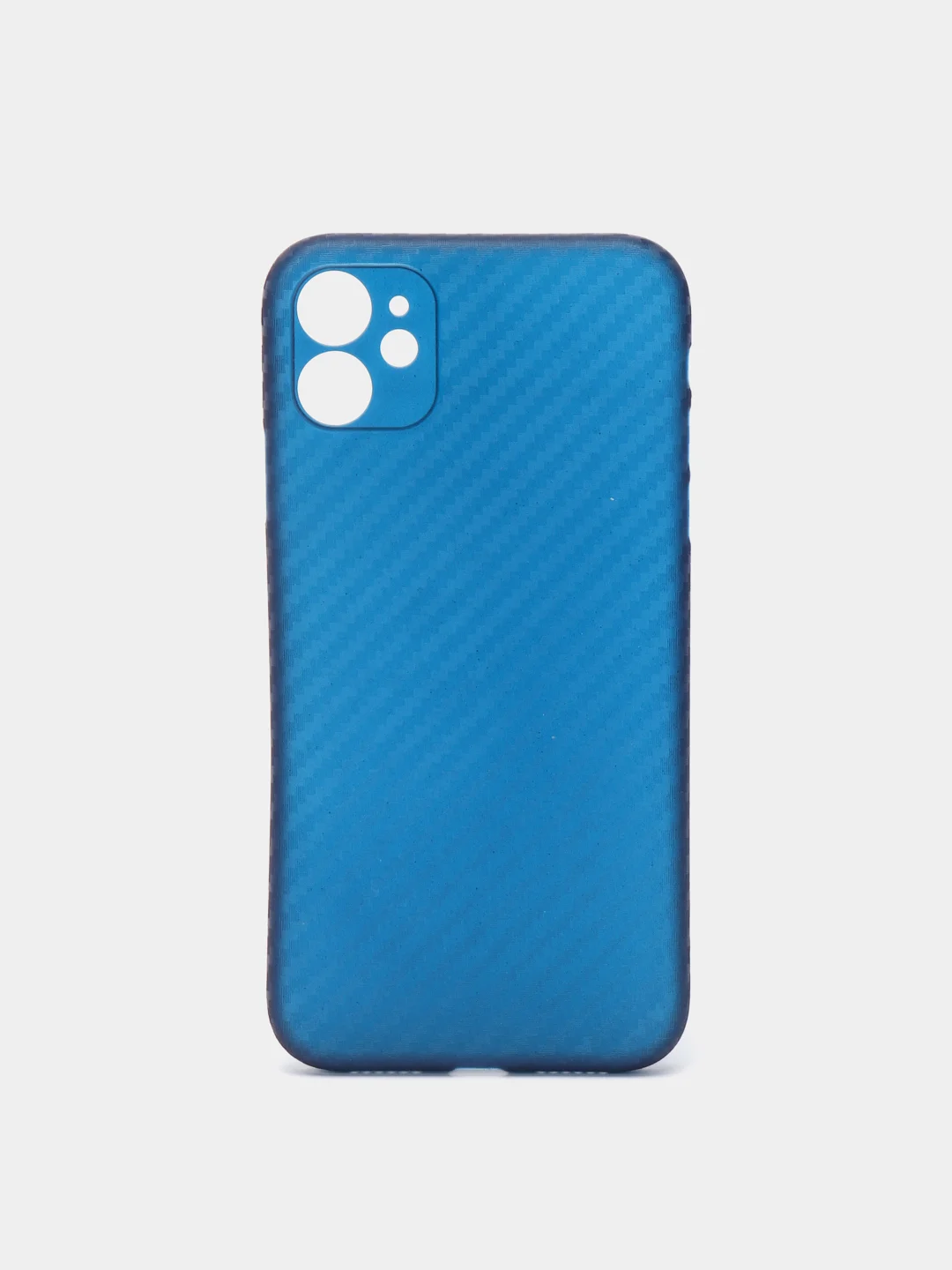 Синий чехол для iPhone 11 Carbon