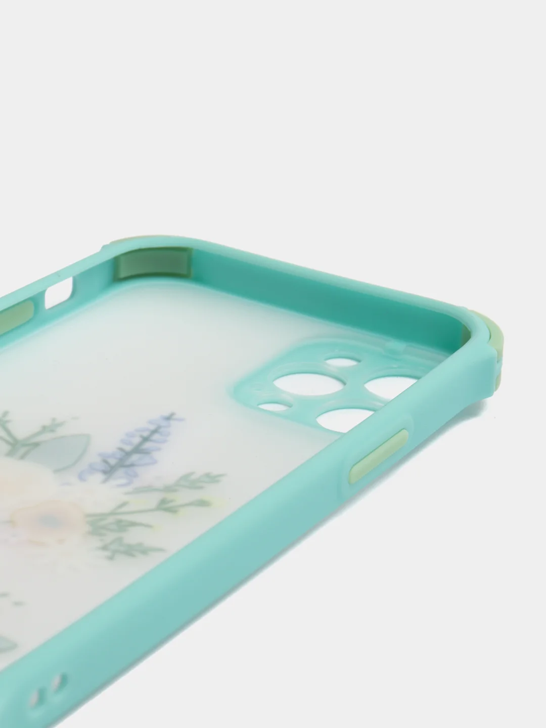 Голубой чехол с цветами для Apple iPhone 12, 12 Pro, 12 Pro Max, 12 mini , 11 , 11 Pro, 11 Pro Max