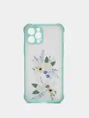 Голубой чехол с цветами для Apple iPhone 12, 12 Pro, 12 Pro Max, 12 mini , 11 , 11 Pro, 11 Pro Max