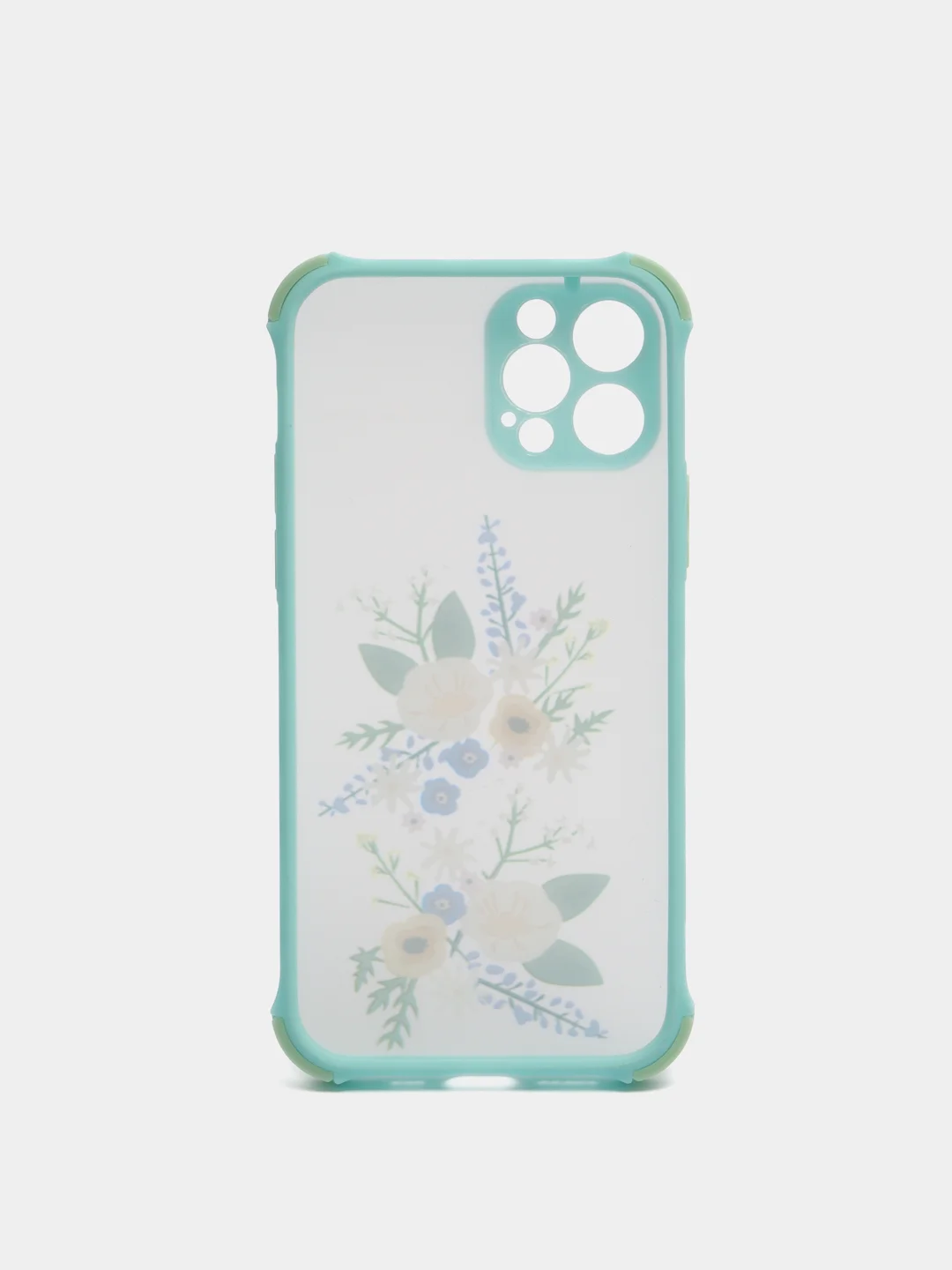 Голубой чехол с цветами для Apple iPhone 12, 12 Pro, 12 Pro Max, 12 mini , 11 , 11 Pro, 11 Pro Max