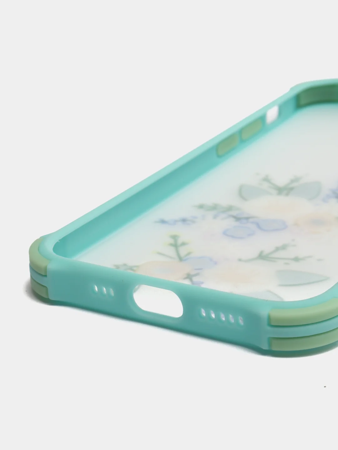 Голубой чехол с цветами для Apple iPhone 12, 12 Pro, 12 Pro Max, 12 mini , 11 , 11 Pro, 11 Pro Max