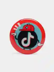 Рыжий попсокет TikTok для смартфона (Tik tok, тик ток, тикток)