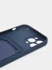 Синий чехол с карманом для карты и мягкой вставкой для iPhone 13, 13 Pro, 13 Pro Max