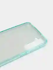 Зеленый чехол Samsung Galaxy S21, Самсунг Галакси С21 блестящий