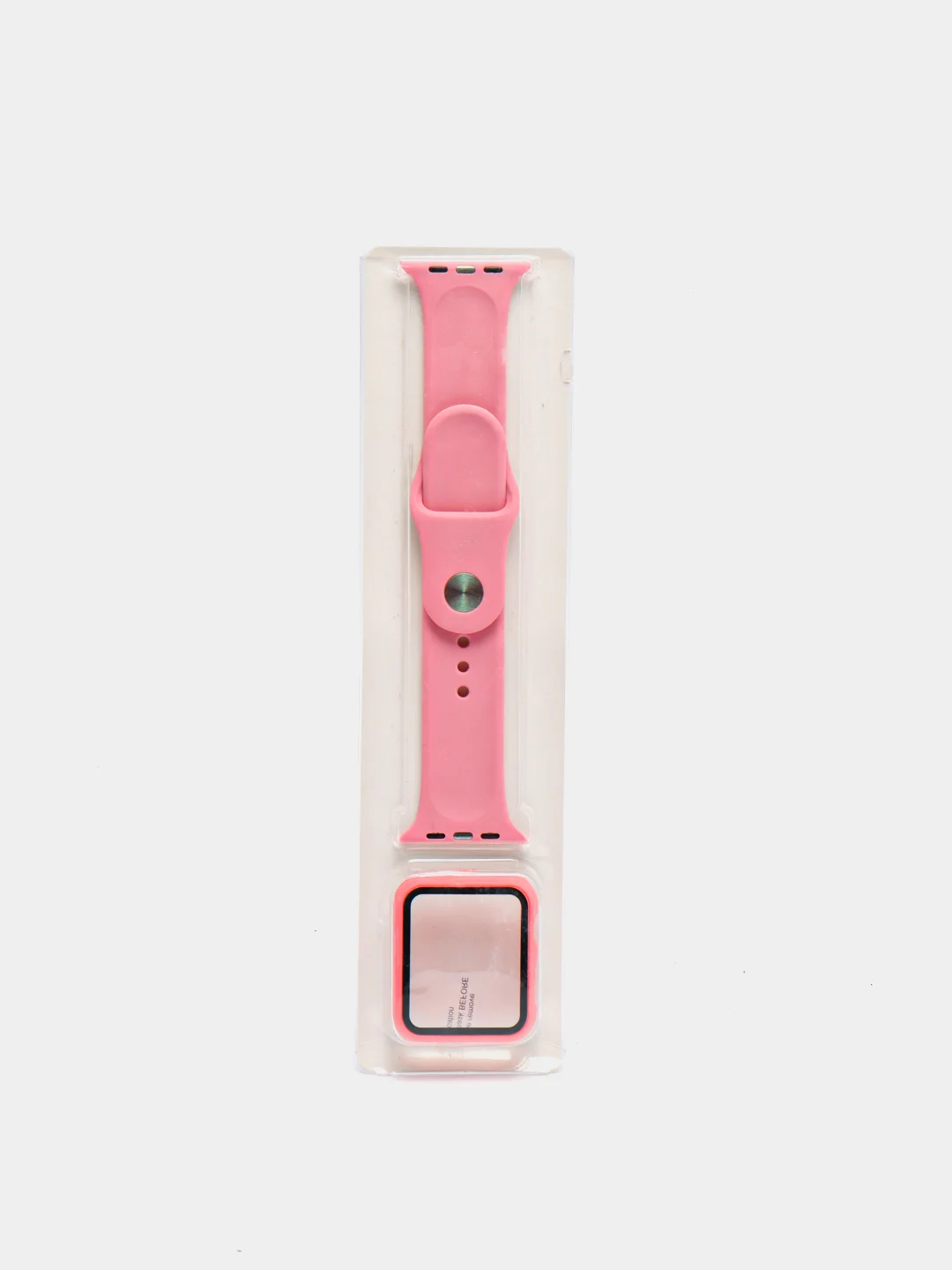 Розовый ремешок, бампер и стекло Apple Watch Classic 38 40 42 44 mm Series 1, 2, 3, 4, 5, 6, SE