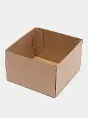 Бежевый коробка картонная самосборная, 4 объёма