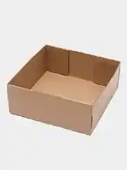 Бежевый коробка картонная самосборная, 4 объёма