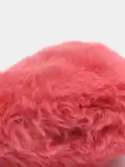 Коралловый брелок меховой в форме сердца, брелок на сумку, на рюкзак