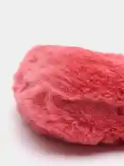 Коралловый брелок меховой в форме сердца, брелок на сумку, на рюкзак