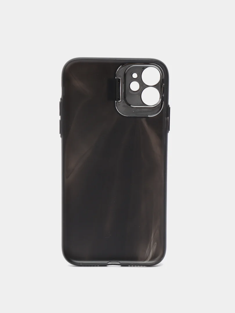 Черный чехол для iPhone 11 пластиковый матовый ультратонкий с защитой камеры