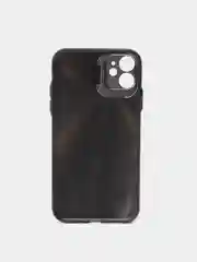 Черный чехол для iPhone 11 пластиковый матовый ультратонкий  с защитой камеры