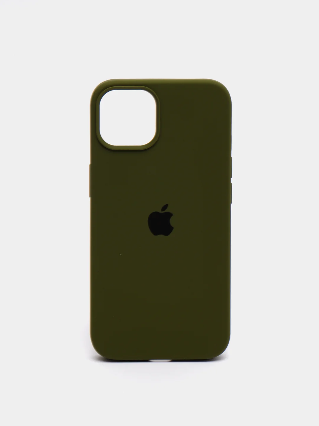 Зелёный хаки чехол Silicone Case для iPhone 13 / 14, Pro, Pro Max с закрытым низом